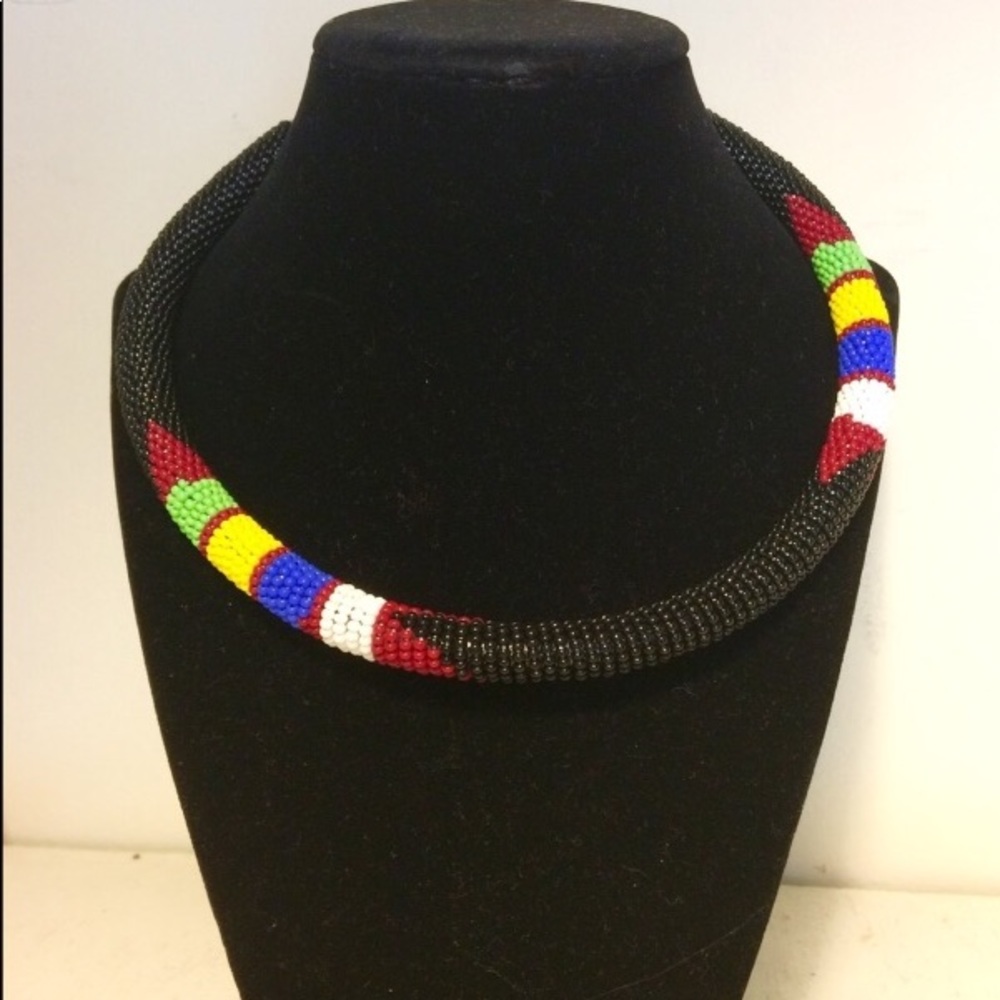 African Beaded Maasai Necklace